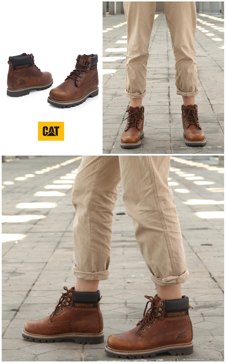 款式: 高帮鞋 皮质特征: 头层皮 品牌系列: cat粗犷 色系: 黄色 鞋底