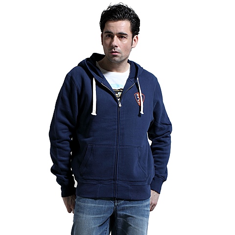 cat卡特2013春季军蓝色户外男卫衣cb3mkhoz172w73 纯棉