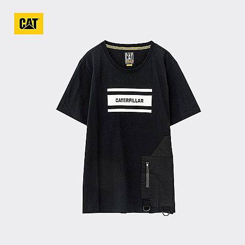 CAT/卡特春夏款男装深黑短袖T恤CH1MTSST114A09