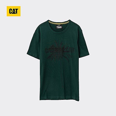 CAT/卡特春夏款男装深丛林绿短袖T恤CH3MTSST133A96