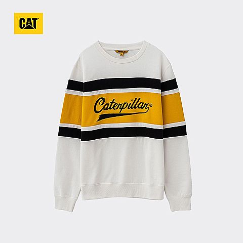 CAT卡特春夏款男式白色撞色卫衣套衫CI1SWN1783GC01