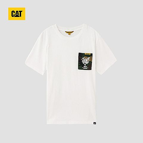 CAT/卡特春夏款男士白色短袖T恤CI1TSN1537GC10