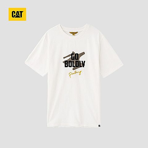 CAT/卡特春夏款男士白色短袖T恤CI1TSN1788GC10