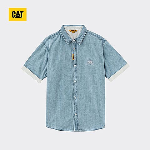 CAT/卡特春夏款男士浅蓝色短袖衬衫CI1SHN1036GC77