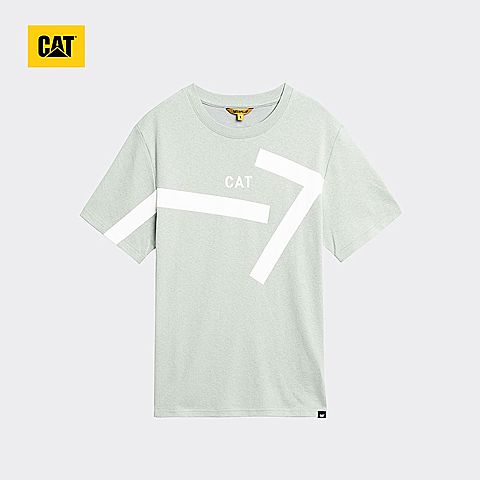 CAT/卡特春夏款男士水绿色短袖T恤CI1TSN1911GC84