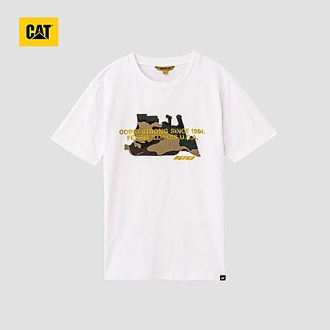 CAT/卡特春夏款男士白色短袖T恤CI1TSN1793GC10