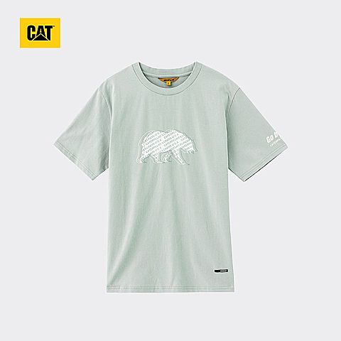 CAT/卡特春夏款男士水绿色短袖T恤CI1TSN1786GC84