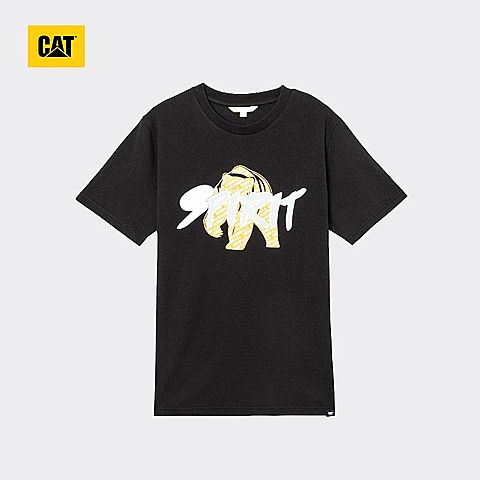 CAT/卡特春夏款男士黑色短袖T恤CI1TSN1541GC09