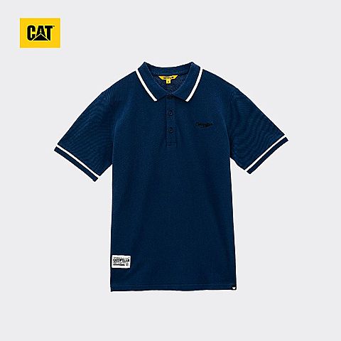 CAT/卡特春夏款男装蓝色短袖翻领T恤CI1PON1812GC75