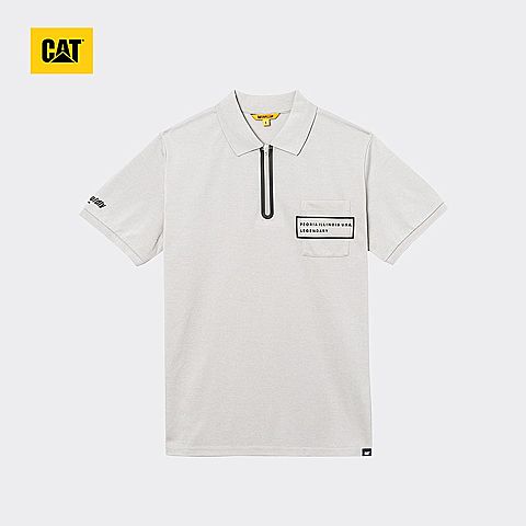 CAT/卡特春夏款男士灰色短袖翻领T恤CI1PON1802GC07