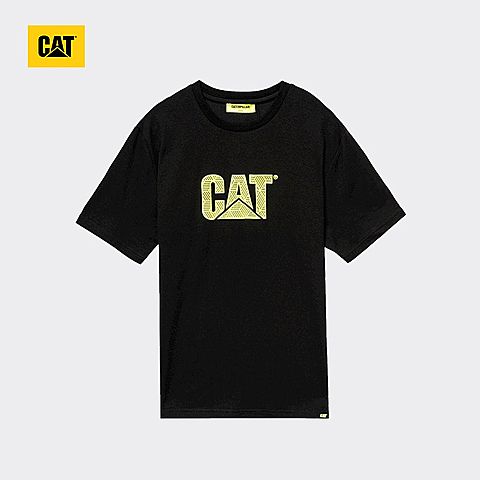 CAT/卡特秋冬款男黑色短袖T恤CI3TSN38031C09