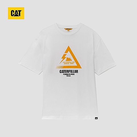 CAT/卡特秋冬款男白色短袖T恤CI3TSN28351C10