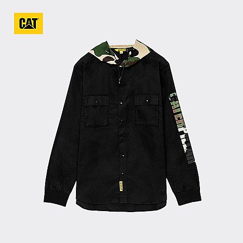 CAT/卡特秋冬款男黑色长袖衬衣CI3SHN20271C09
