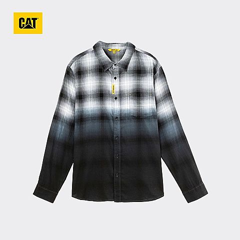 CAT/卡特春夏新款男灰色格纹长袖衬衣CJ1SHP11261