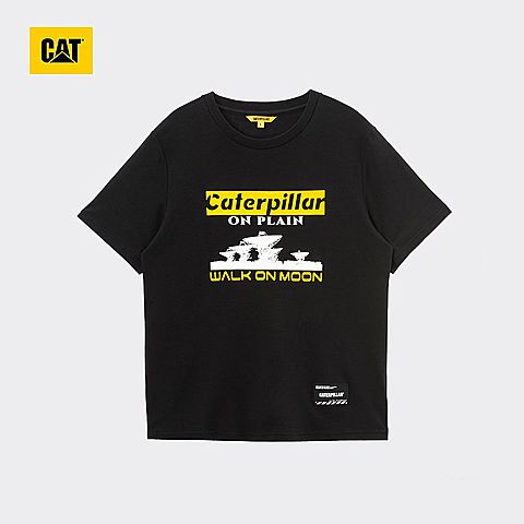 CAT/卡特春夏新款男黑色短袖T恤CJ1TSP16081