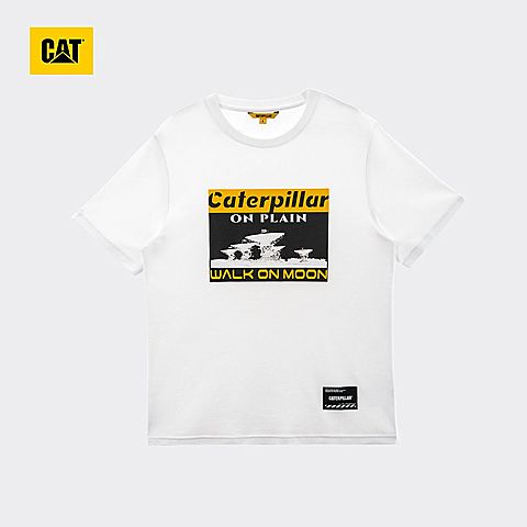 CAT/卡特春夏新款男白色短袖T恤CJ1TSP16081