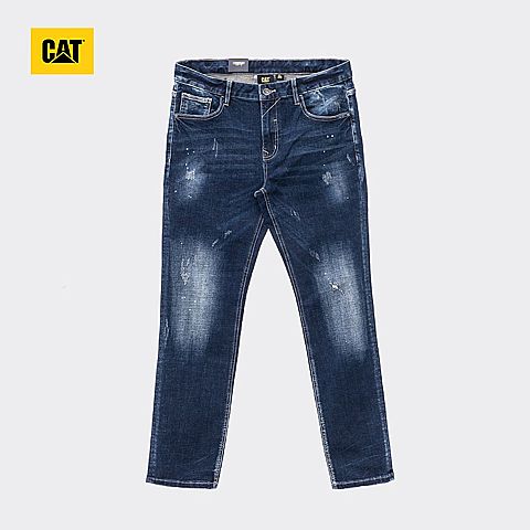 CAT/卡特春夏新款男靛蓝色牛仔长裤CJ1JEP13331