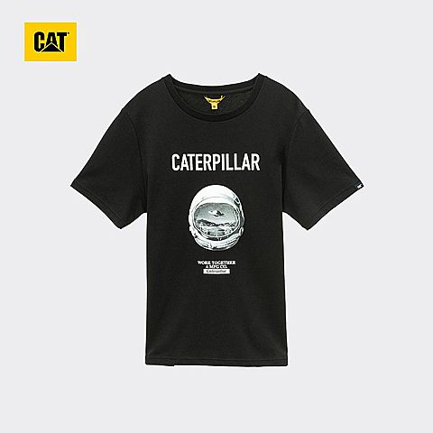 CAT/卡特春夏新款男黑色短袖T恤CJ1TSP16781