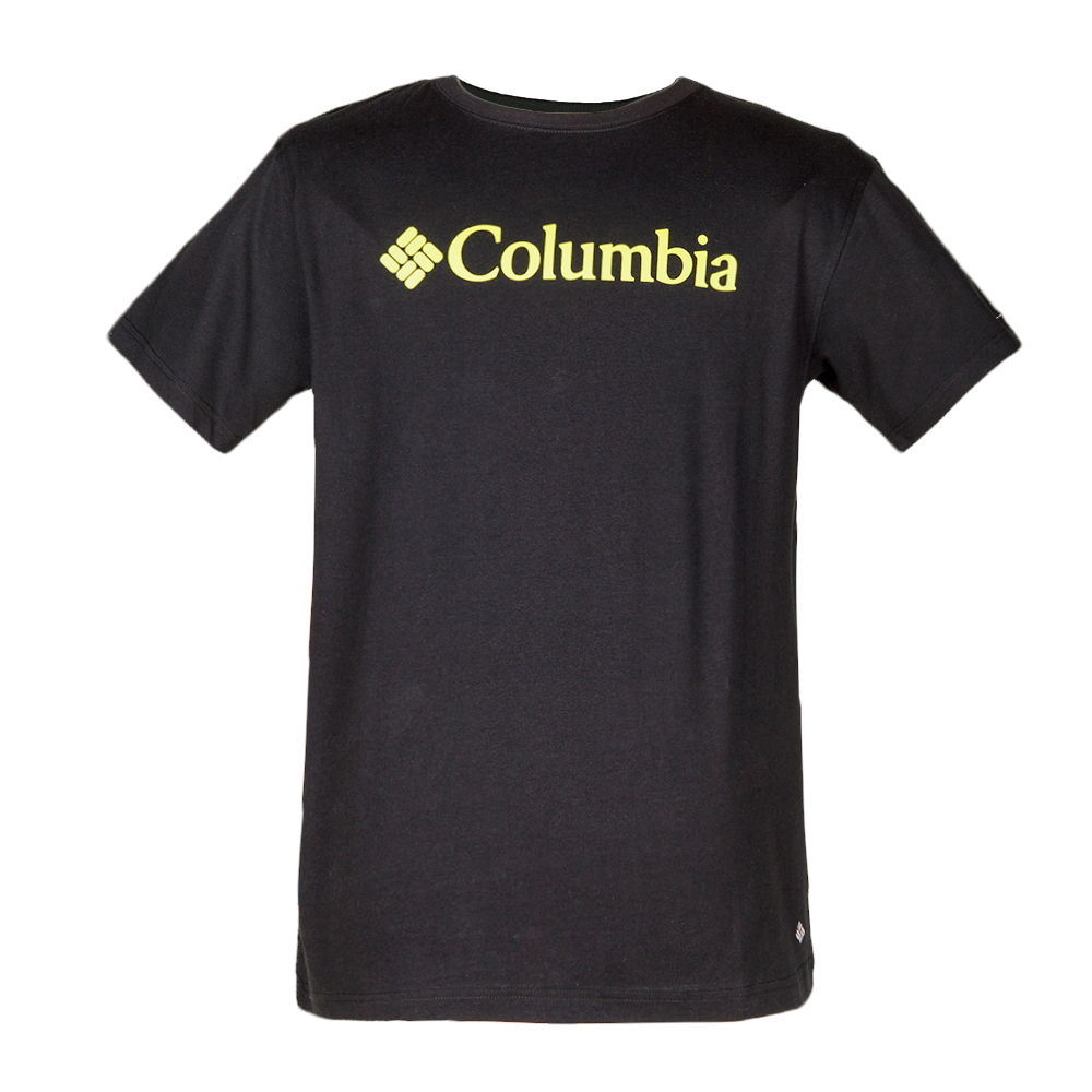 columbia/哥伦比亚2015春夏专柜同款 男 黑色胸前品牌logo常规版t恤lm