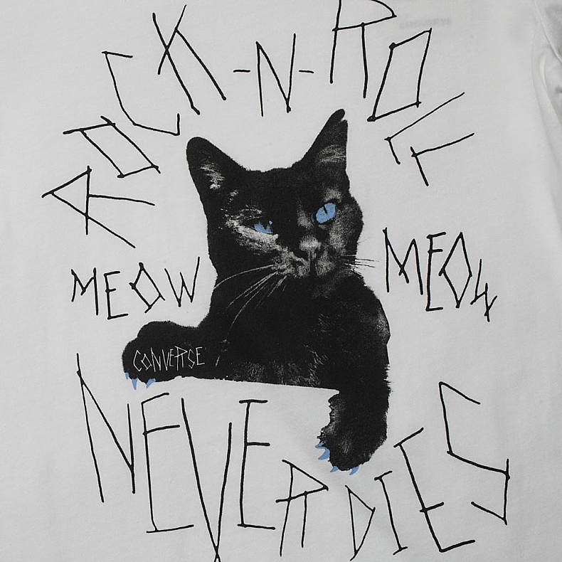 converse/匡威 卡通猫图案女子圆领短袖t恤08511c110