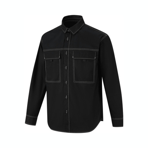 converse匡威2025男子男子-梭织长袖衬衫-黑梭织长袖衬衫MCH629-023