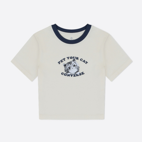 converse匡威2025女子女子-短袖T恤-棕针织无领短TWCJ653-W2Y