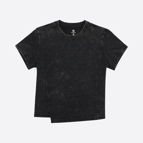 converse匡威2025女子女子-针织无领短T-黑针织无领短TWCH665-023