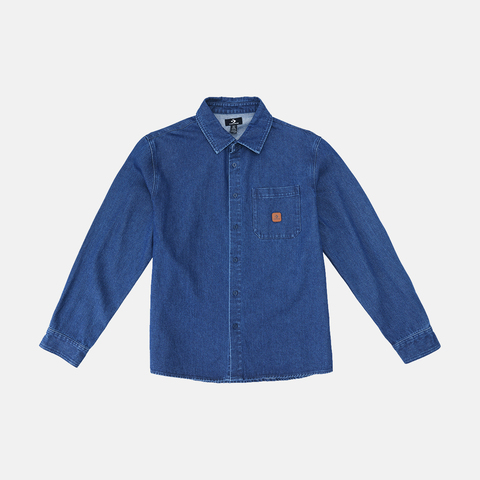 converse匡威2026中性中性-梭织长袖衬衫-蓝梭织长袖衬衫UCJ418-UHA