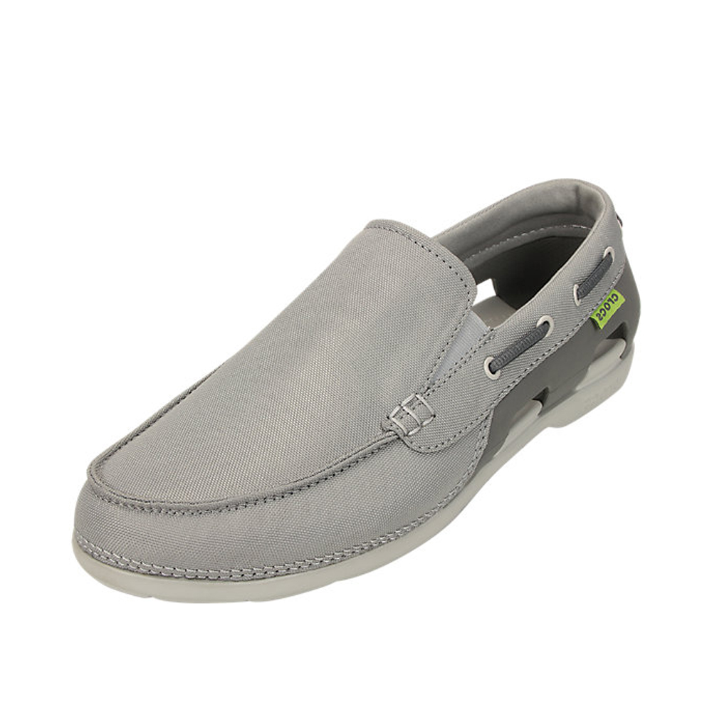 crocs卡骆驰 夏季男士 风尚海滩帆船鞋 15386 烟灰色与珍珠白