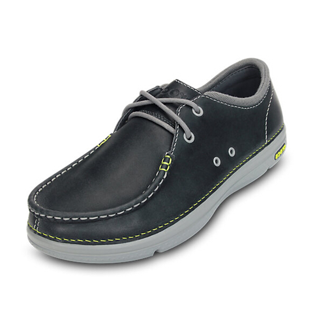 crocs卡骆驰 秋季男士 汤普森系带2.5代休闲鞋 14729 深咖啡色与白