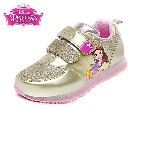 迪士尼17年秋冬新款时尚女童公主灯鞋缓震舒适时尚多色系列休闲鞋DS2561