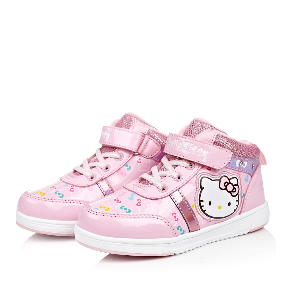 hello kitty/凯蒂猫童鞋2015冬季粉色pu/纺织物女童小