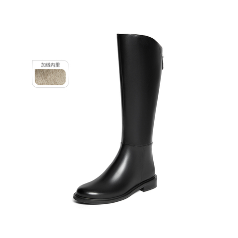 HGK冬季新款牛皮骑士靴时尚休闲女长靴WGJ46DG4