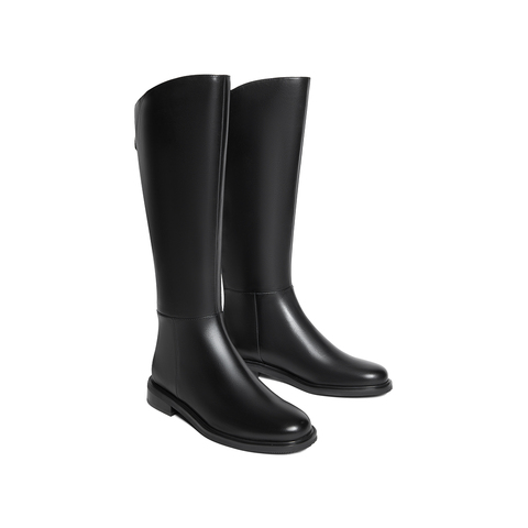 HGK冬季新款牛皮骑士靴时尚休闲女长靴WGJ46DG4