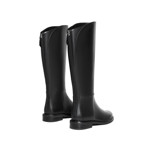 HGK冬季新款牛皮骑士靴时尚休闲女长靴WGJ46DG4