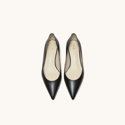 HGK25春季简约舒适尖头粗根百搭通勤浅口单鞋女WAI01AQ5