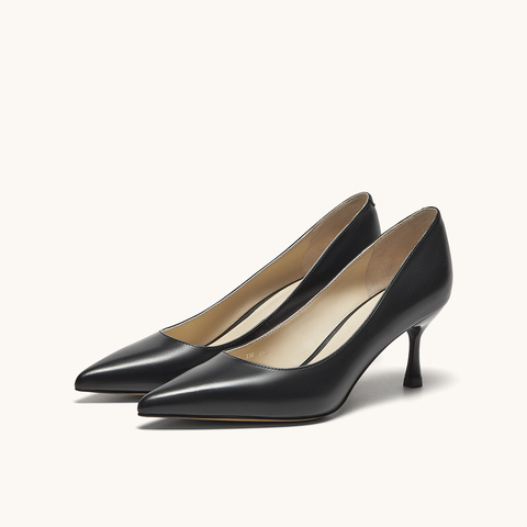 HGK25春季时尚气质百搭尖头细跟浅口通勤高跟鞋女单鞋WAQ02AQ5