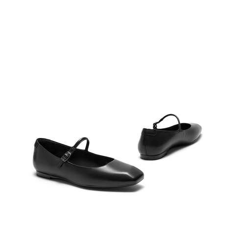 HGK时尚通勤气质百搭一字带平底玛丽珍女单鞋WAA01CQ4