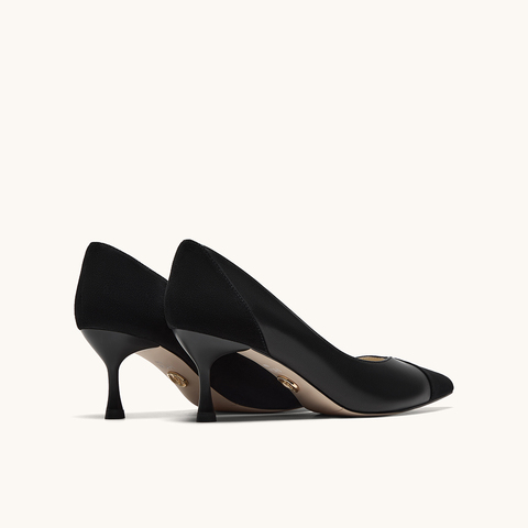 HGK25年秋时尚气质拼接Soft Power百搭通勤女单鞋WAQ04CQ5