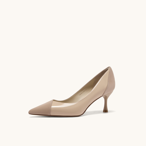 HGK25年秋时尚气质拼接Soft Power百搭通勤女单鞋WAQ04CQ5