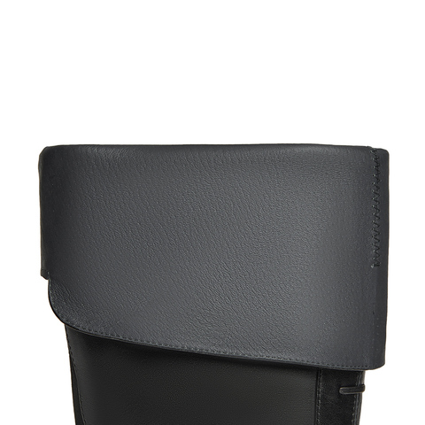 HGK25冬莫扎特时尚显瘦高筒牛皮骑士靴时装靴女LPB49DG5