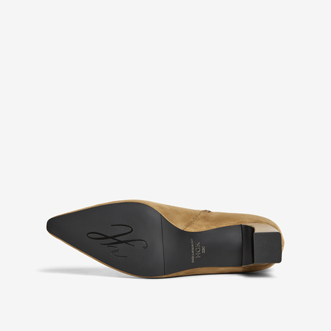 HGK25冬季城市牧歌时尚羊绒皮革女靴WPC31DZ5