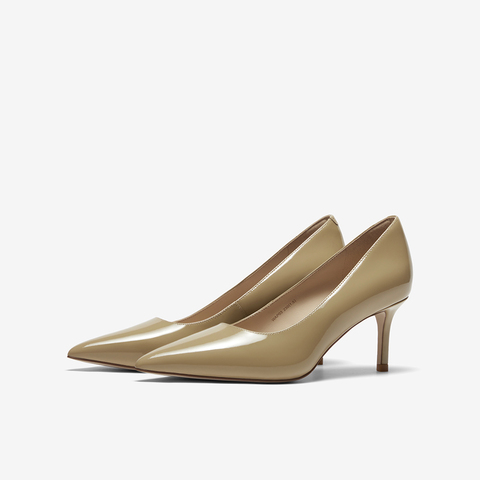 HGK26春漆牛皮革高跟鞋女单鞋WAP03AQ6