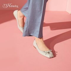73Hours女鞋Puppy2021新品平底狗狗鞋蝴蝶结方头芭蕾鞋单鞋