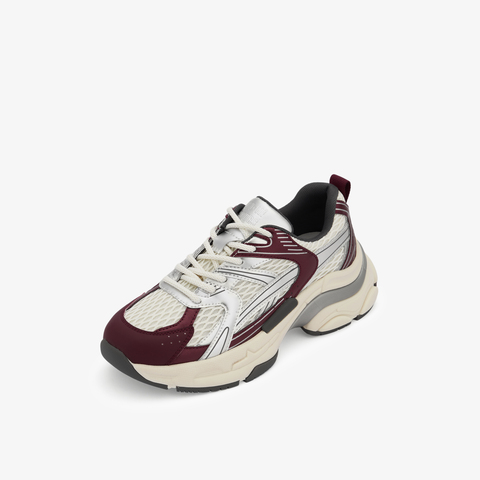 73hours女鞋银色星河2023秋季新品系带纯色圆头休闲鞋