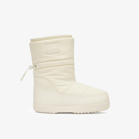 73hours女鞋可爱浓度2024冬季新品纯色厚底圆头短筒雪地靴