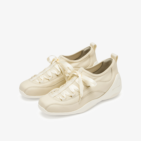 73hours女鞋草地有氧2025春季新品平底圆头拼色休闲鞋