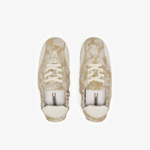 73hours女鞋假期富人2025春季新品纯色系带平底德训鞋