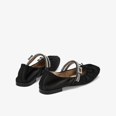 73hours女鞋玻璃海2025春季新品平底浅口纯色芭蕾舞鞋