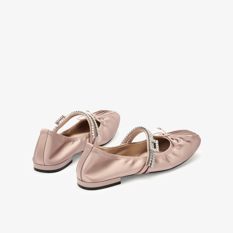 73hours女鞋玻璃海2025春季新品平底浅口纯色芭蕾舞鞋